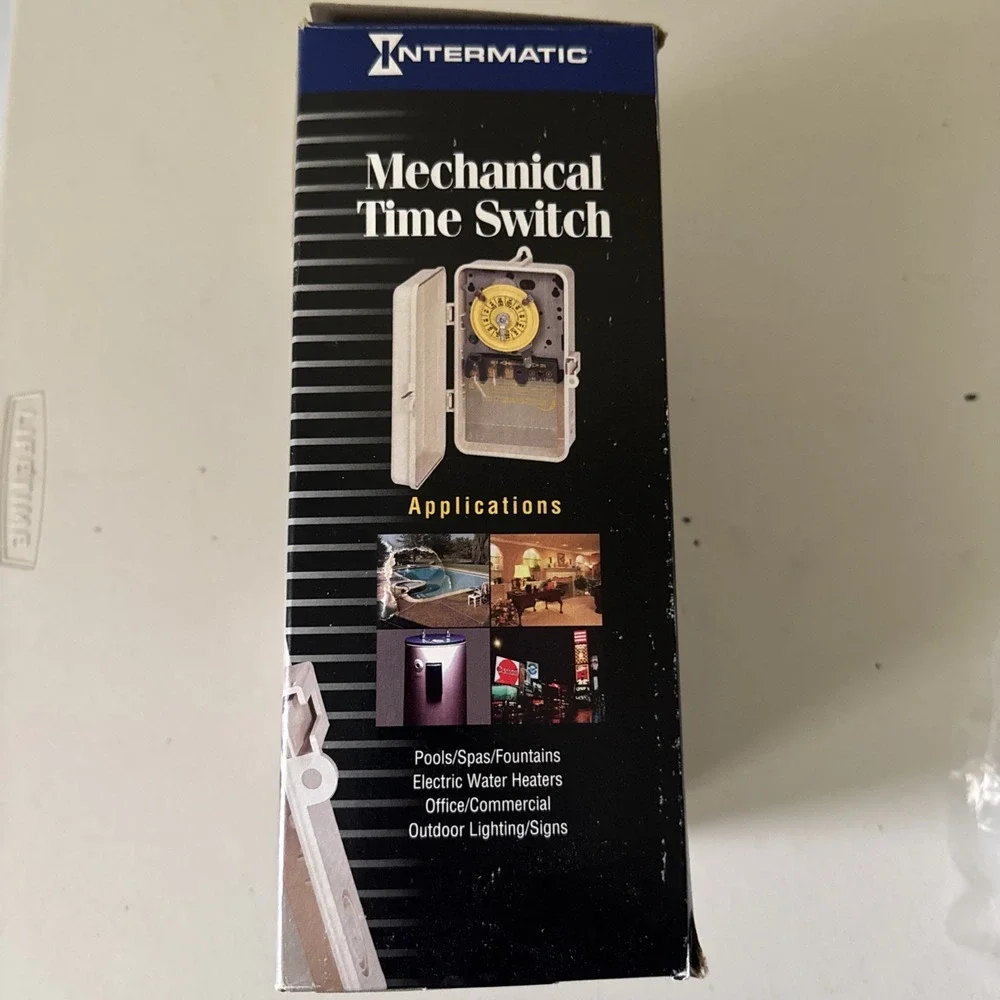 Intermatic T104P3 24H Mechanical Time Switch 208-277V 40A DPST Outdoor Plastic